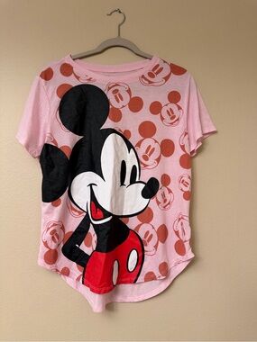 Disney Pink Mickey Mouse Short Sleeve Graphic Tee